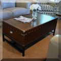 F06. Wooden coffee table trunk. 18"h x 42"w x 24"d 